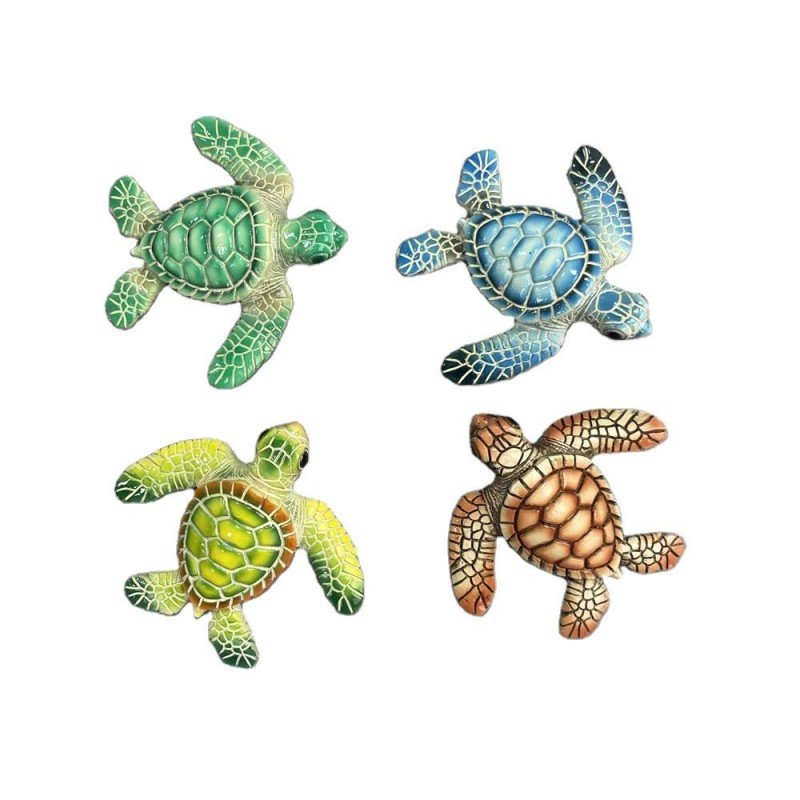 Contemporary Style Beach Magnet Turtle Resin Home Decoration for Hotels Packaged in Box