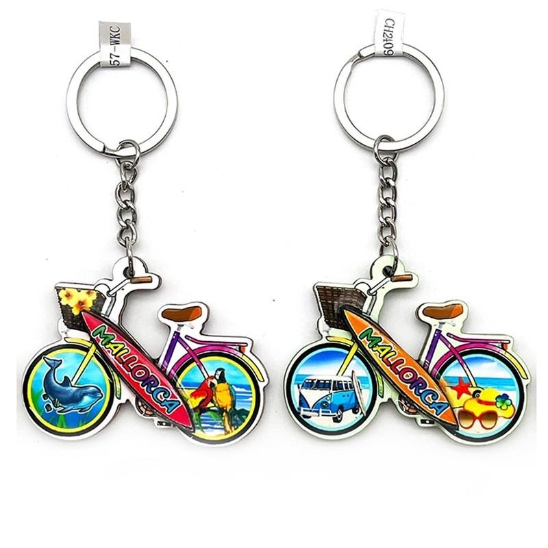 Sublimation Wooden Keychain MDF Keychain Custom Key Tag Promotion Gift Key Ring