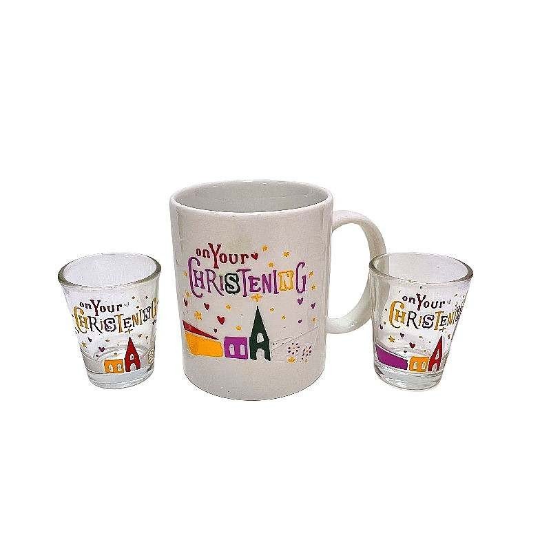 Custom LOGO Souvenir Gifts Decorative Shot Glasses Promotional Decal Shot Glass