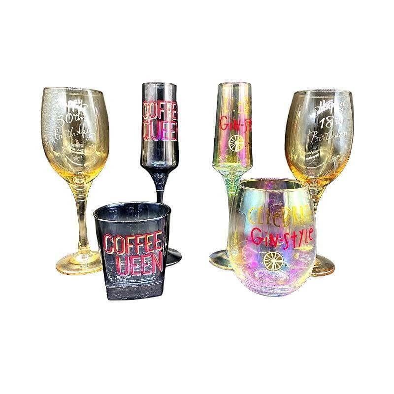 Electroplated Colorful Print Shot Glass Whiskey Glasses Beach Cup Custom Souvenir Shot Glass