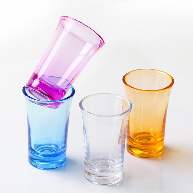 Hot Sale Reusable Clear Whisky Cup Shot Glass Modern Design PC Plastic Customizable Logo for Hotel & Party Wine Serving