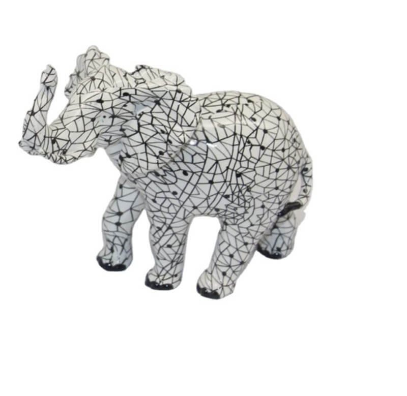 Light Luxury American Retro Resin Elephant Figurine Ornaments Desk Decoration Folk Crafts Model Animal Statue Lucky Elephant