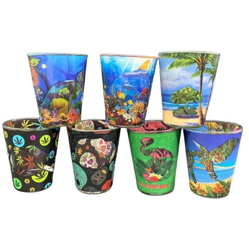 Personalized Custom Funy Mini Tequila Shot Glass Glasses Set With Decal Wholesale Tumblers