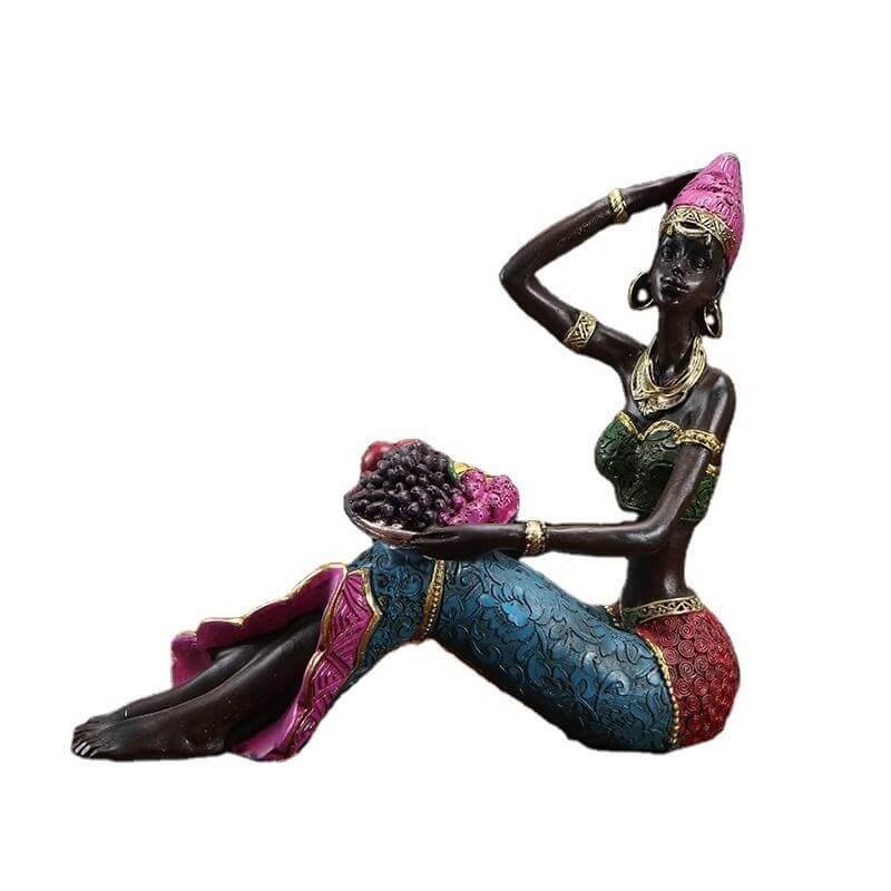 Resin Handmade Black Sexy Lady Model Art Decor