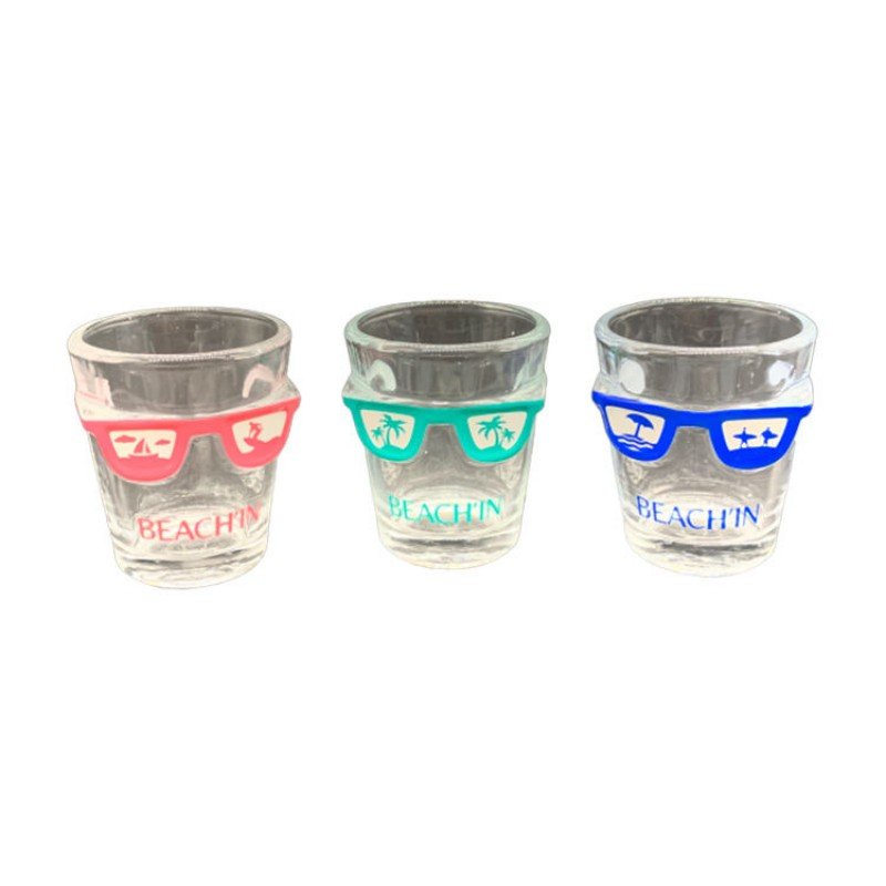 Wholesale Custom 2oz Double Wall Vodka Shot Glass with Multiple Patterns for Business Gifts