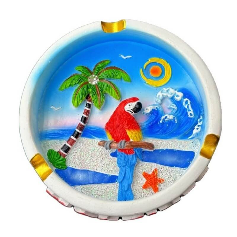 Wholesale Custom Modern Design Cigar Ashtray Smokeless Resin Beach Ashtray for Smoking